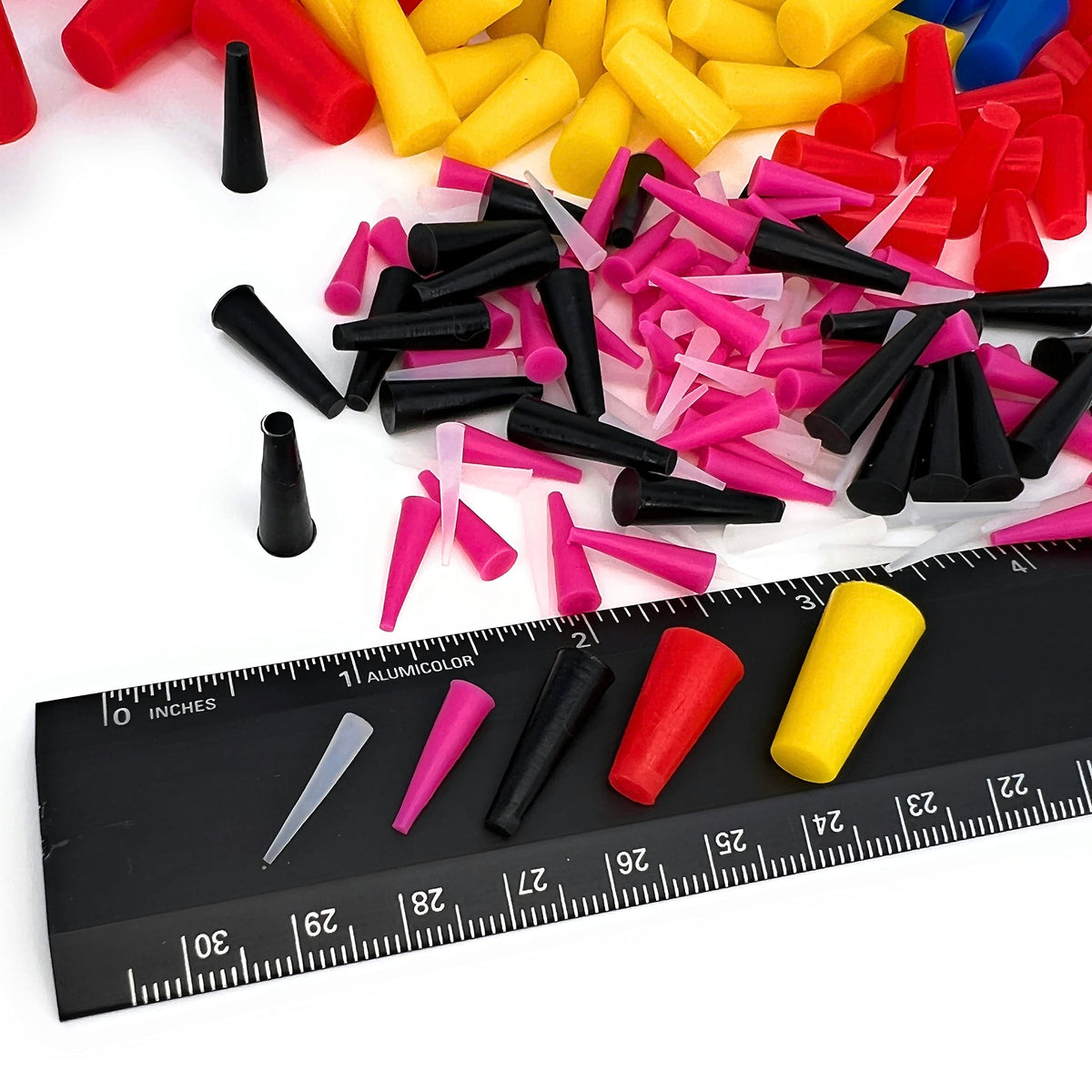 High Temp Masking Supply plugs used during powder coating showing heat-tolerance benefit