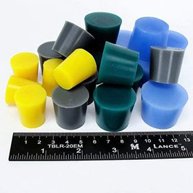 High Temp Masking Supply plug next to ruler showing XL dimensions for proper size selection