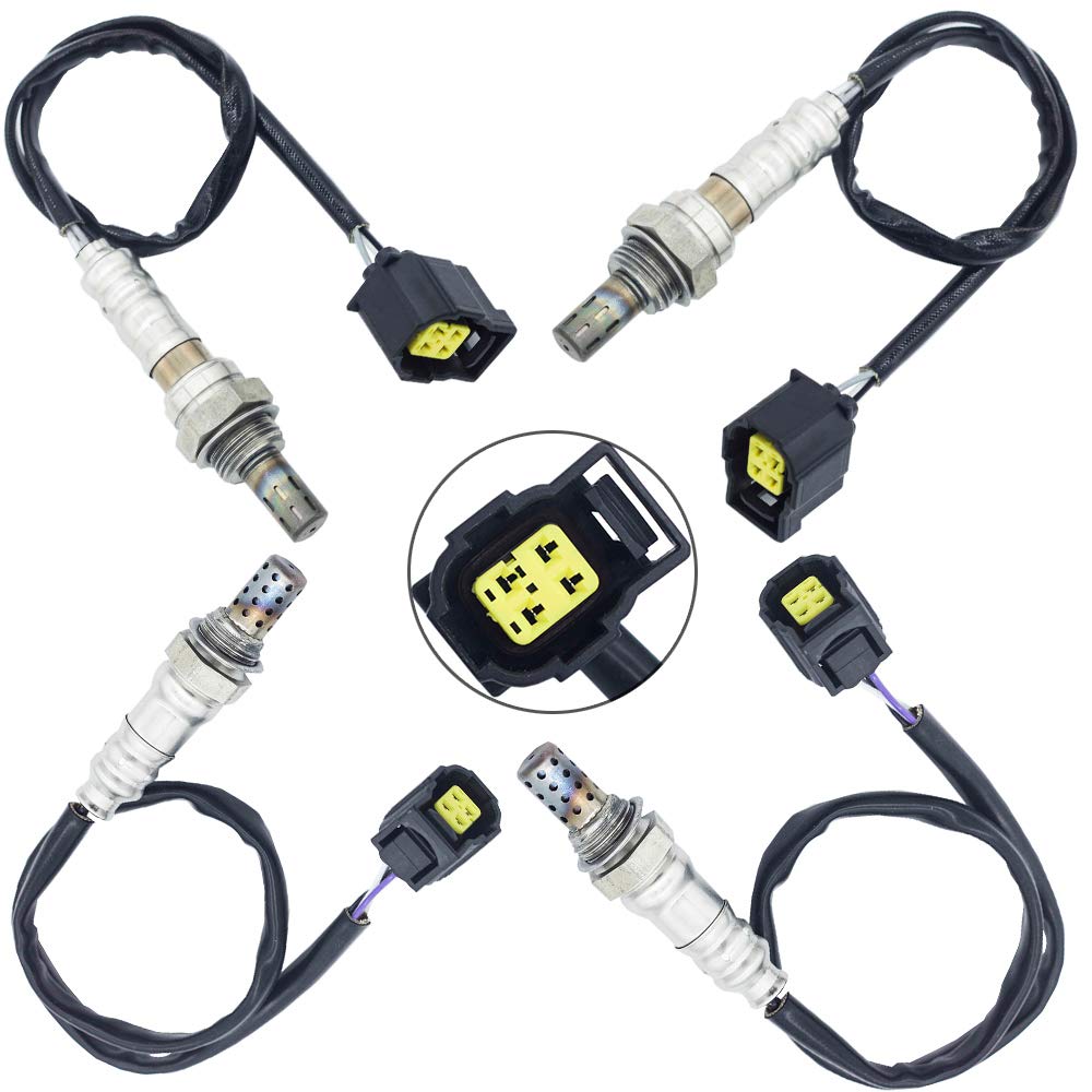 higherbro front view of four oxygen sensors showing complete kit and connectors benefit reliability