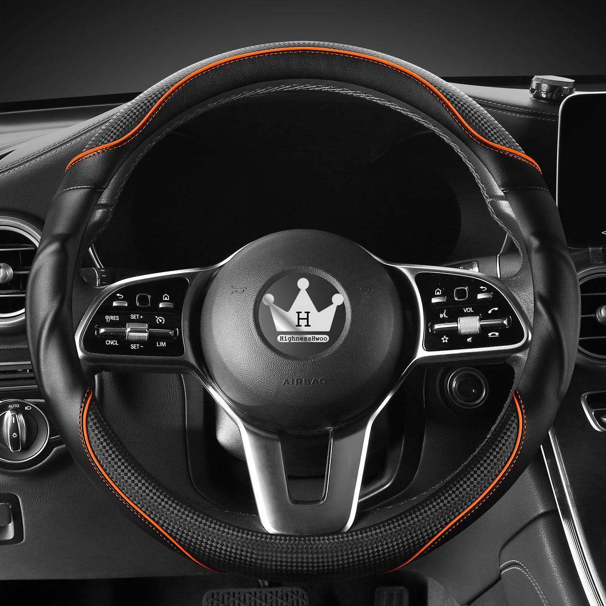 HighnessHwoo front view orange cover shows sporty look and improved grip