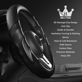 HighnessHwoo installed on sedan steering wheel improving control and style