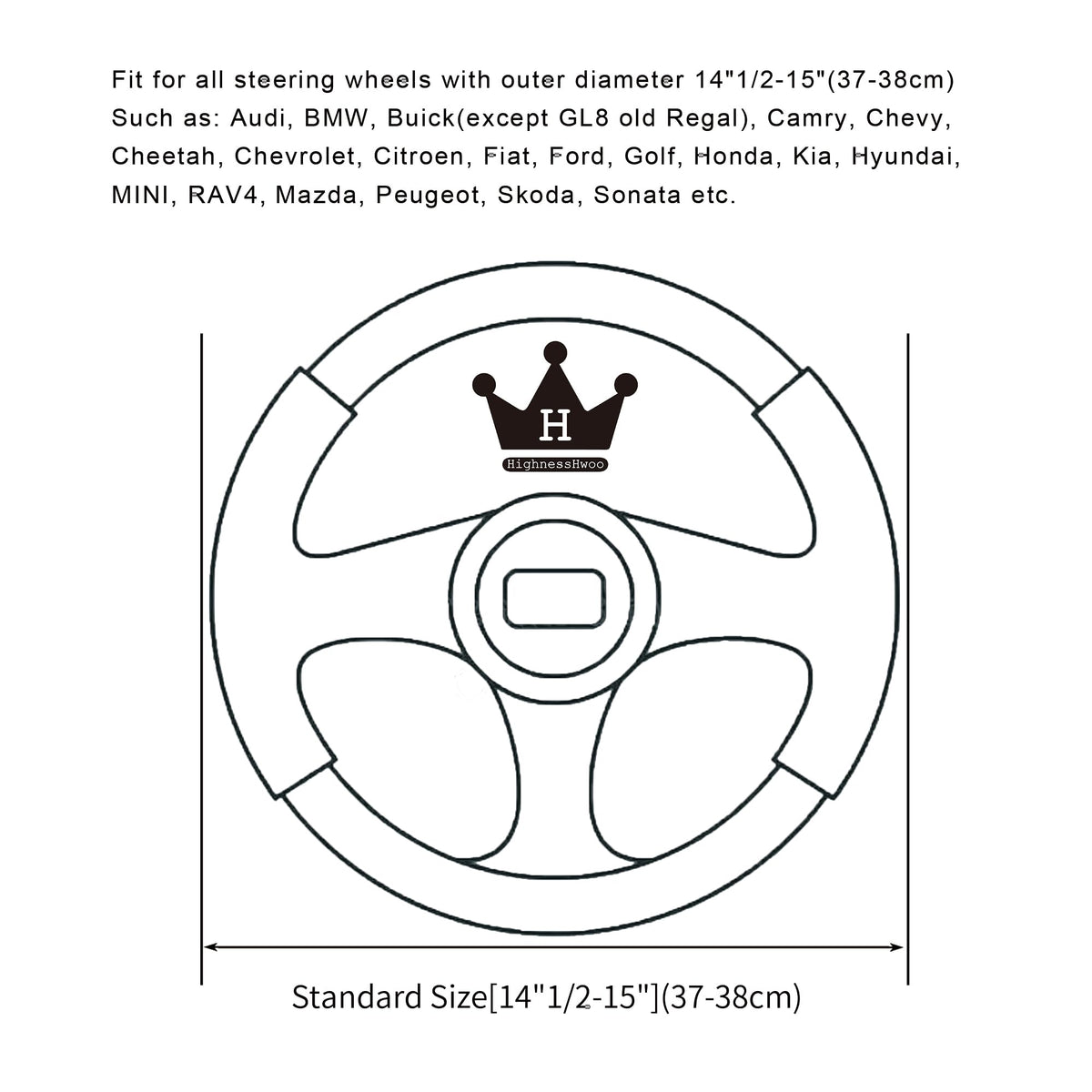 HighnessHwoo installed on car steering wheel showing improved control and anti-slip benefit