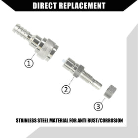 Hihaha locking nut and fittings layflat to show included parts and quick replacement
