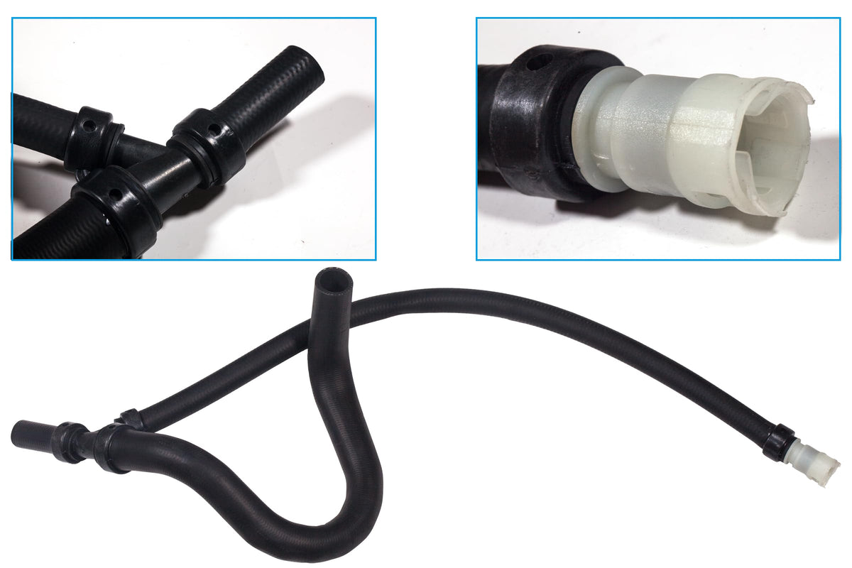 HIHIAV hose installed under hood illustrating correct fit and routing benefit