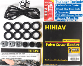 HIHIAV kit installed on Honda CR-V valve cover illustrating improved oil containment