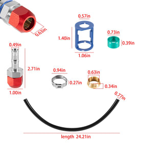 Hihitomorrow size comparison with 5/8" hose indicating correct fitment