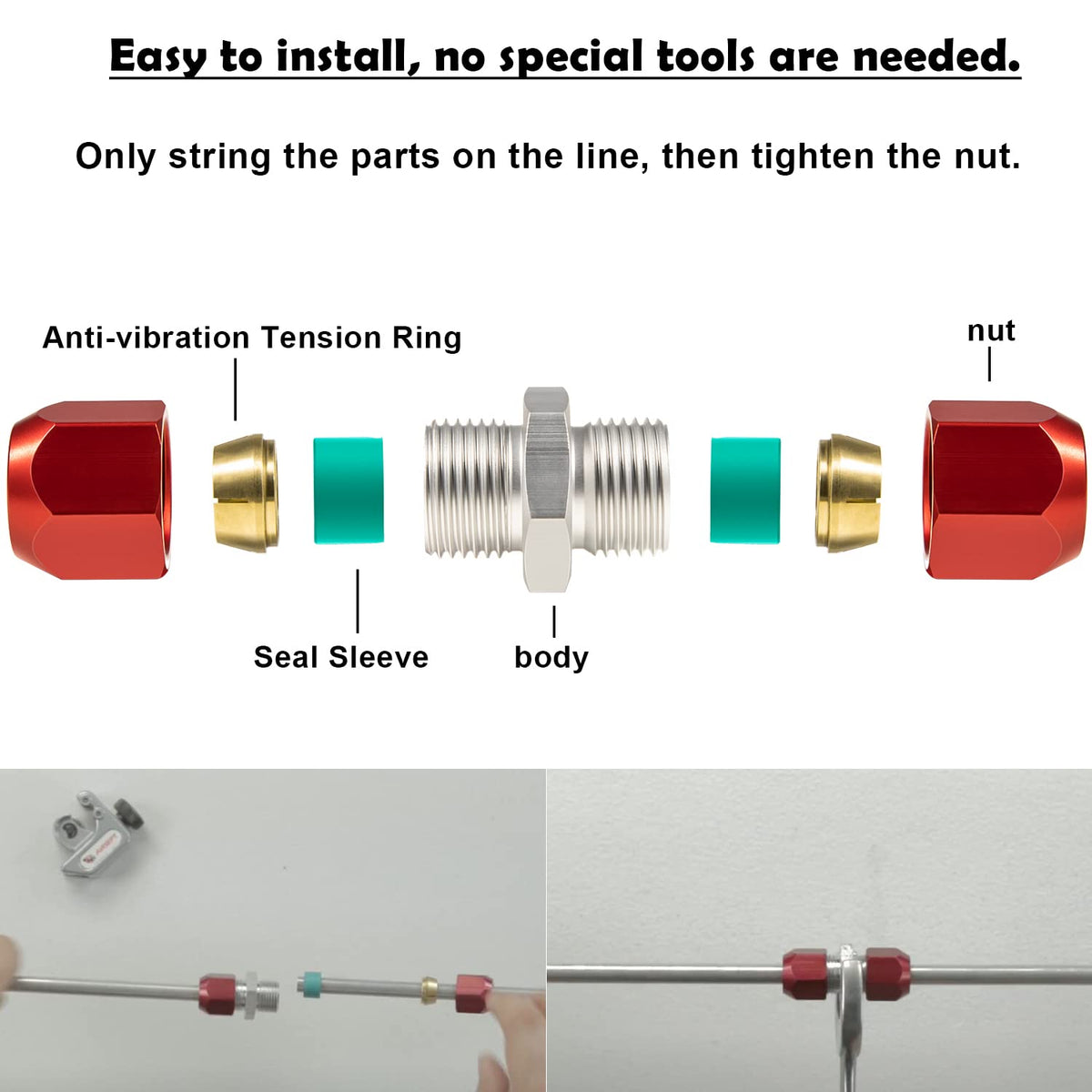 Hihitomorrow splice beside ruler showing compact size and easy fit