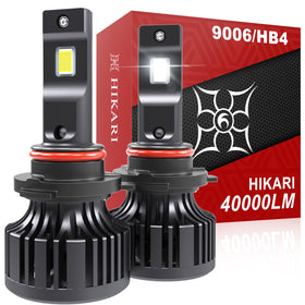 HIKARI WINGS 9006 front view showing bulb face and focused beam design benefit