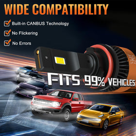 HIKARI WINGS bulb next to hand for scale showing compact plug-and-play benefit