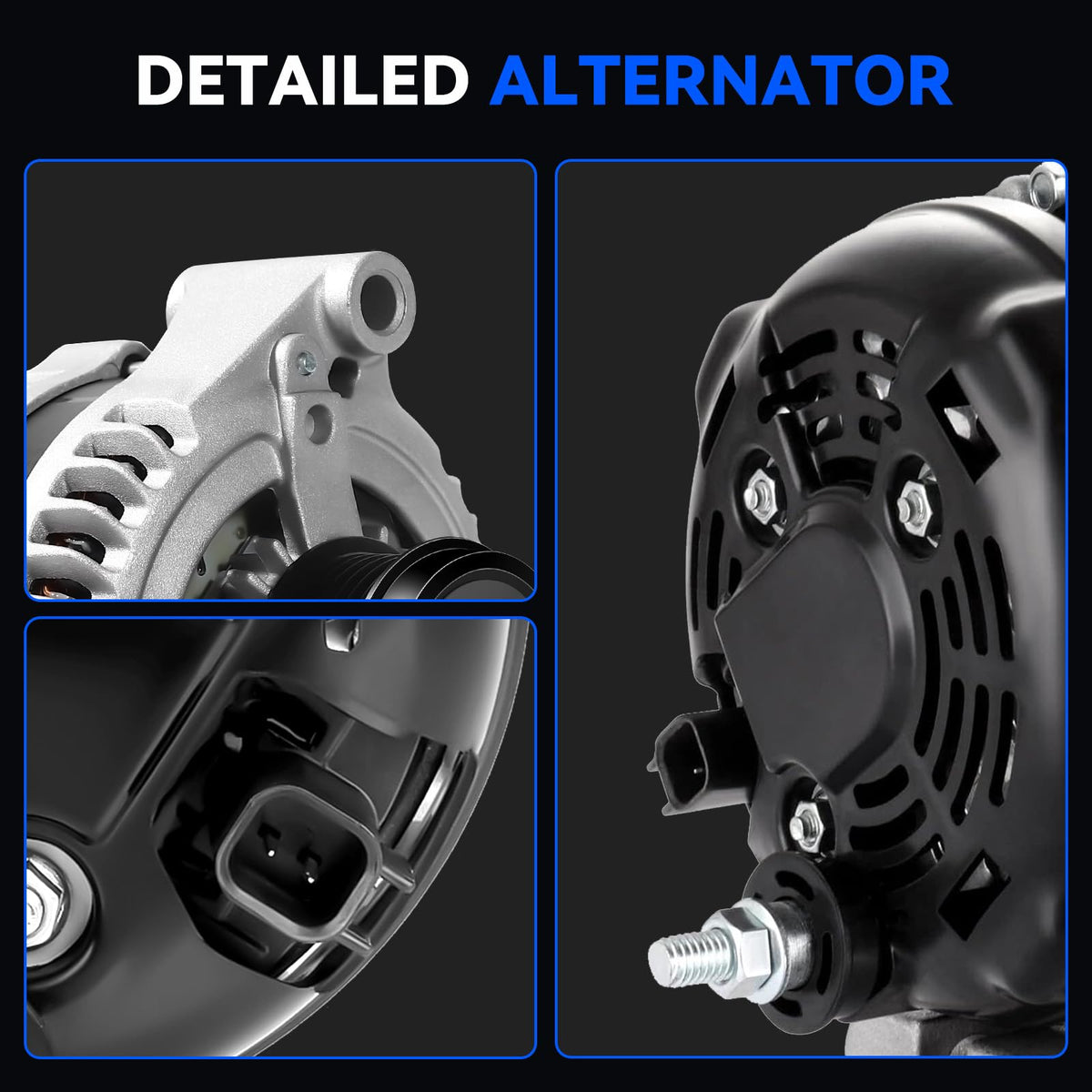 Hikevent alternator label and part numbers showing cross-reference clarity benefit