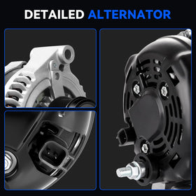 Hikevent alternator label and part numbers showing cross-reference clarity benefit
