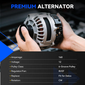 Hikevent alternator pulley and mounts visible, illustrating correct alignment benefit