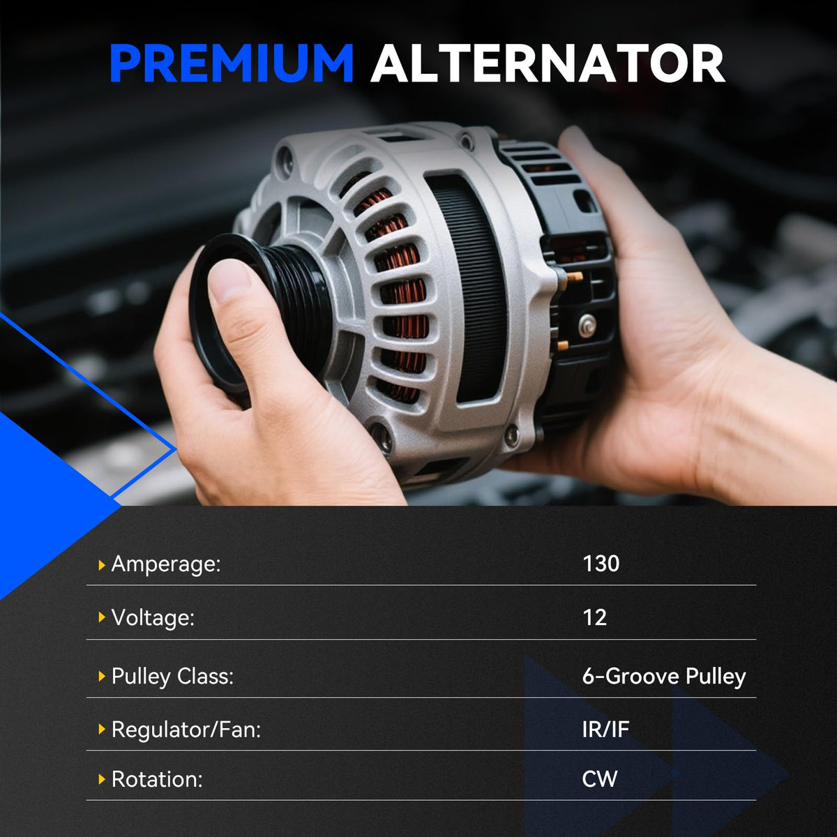 Hikevent alternator side with electrical ports visible for quick plug-in installation