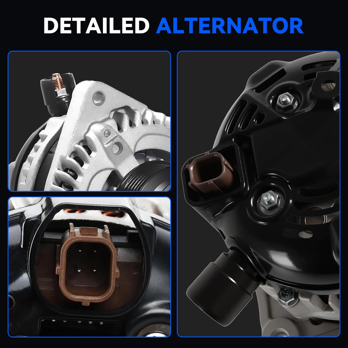 Hikevent alternator alongside ruler for scale to confirm correct size fitment