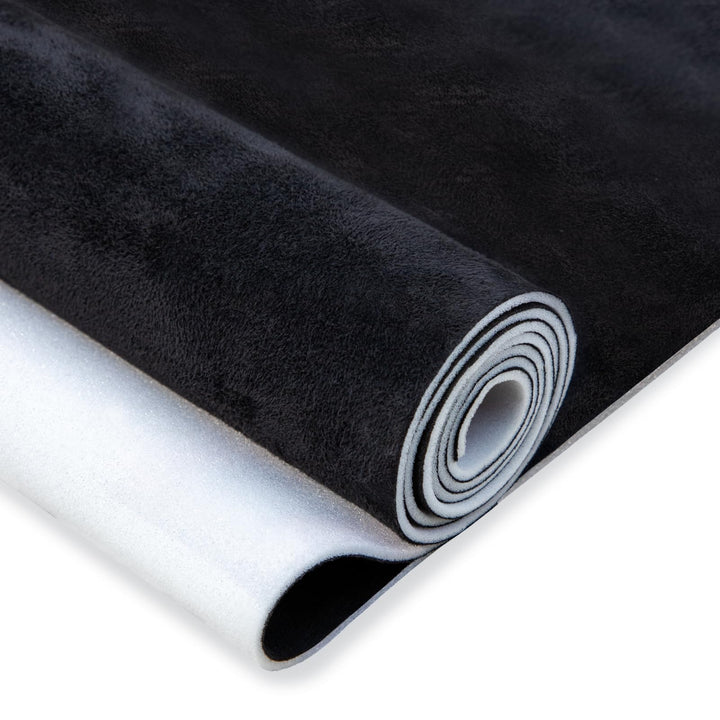 Hiksuky front packaging showing black suede headliner benefits neat delivery