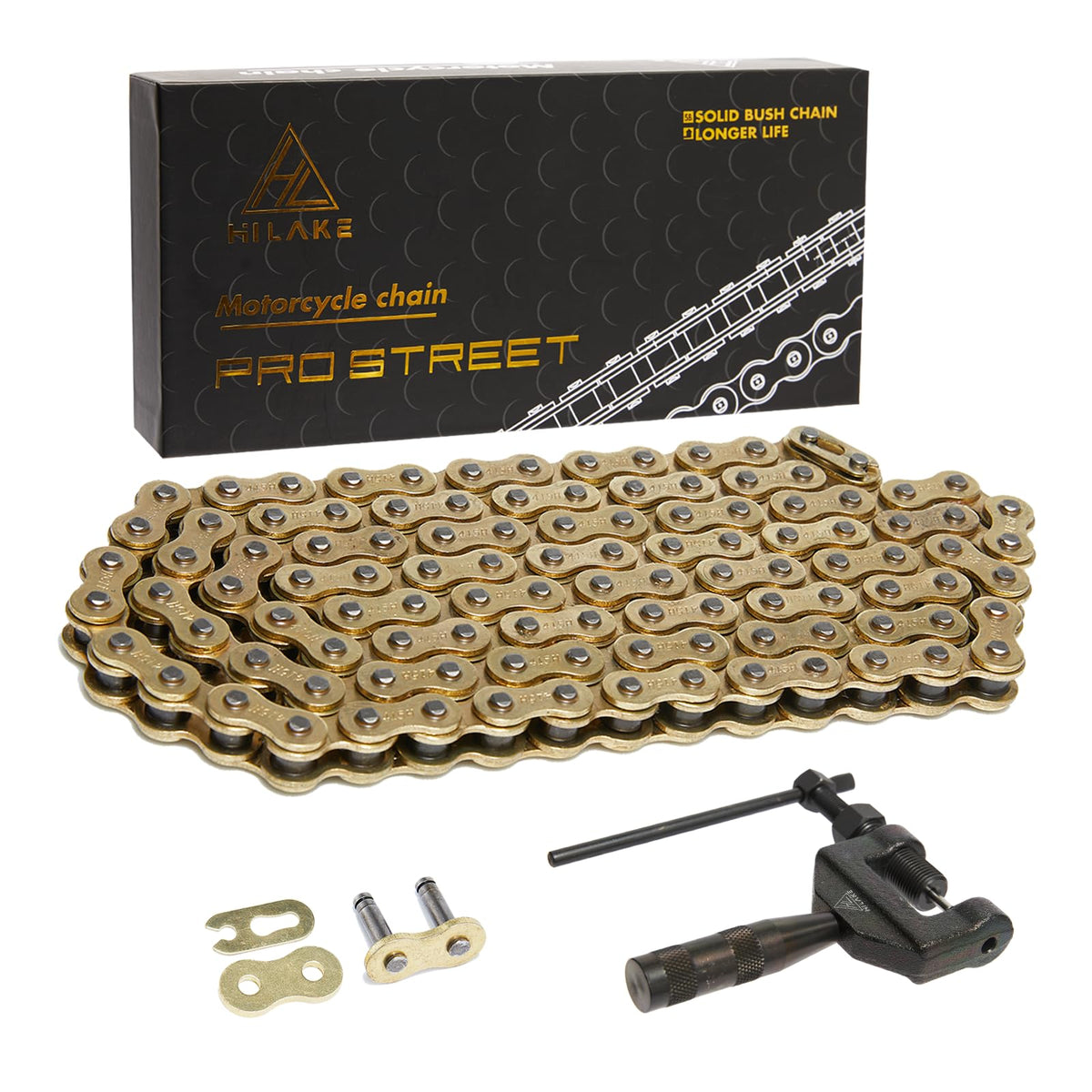 HILAKE 428H front packaging showing chain and included accessories, durable replacement