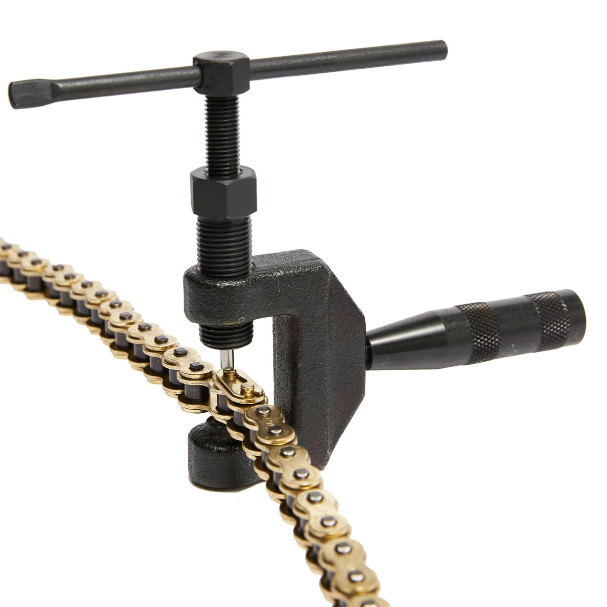 HILAKE chain next to ruler showing 114-link length for accurate sizing