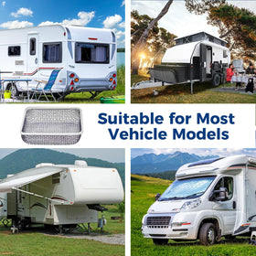 hillhub vent cover on RV in outdoor setting conveying long-term weather protection benefit