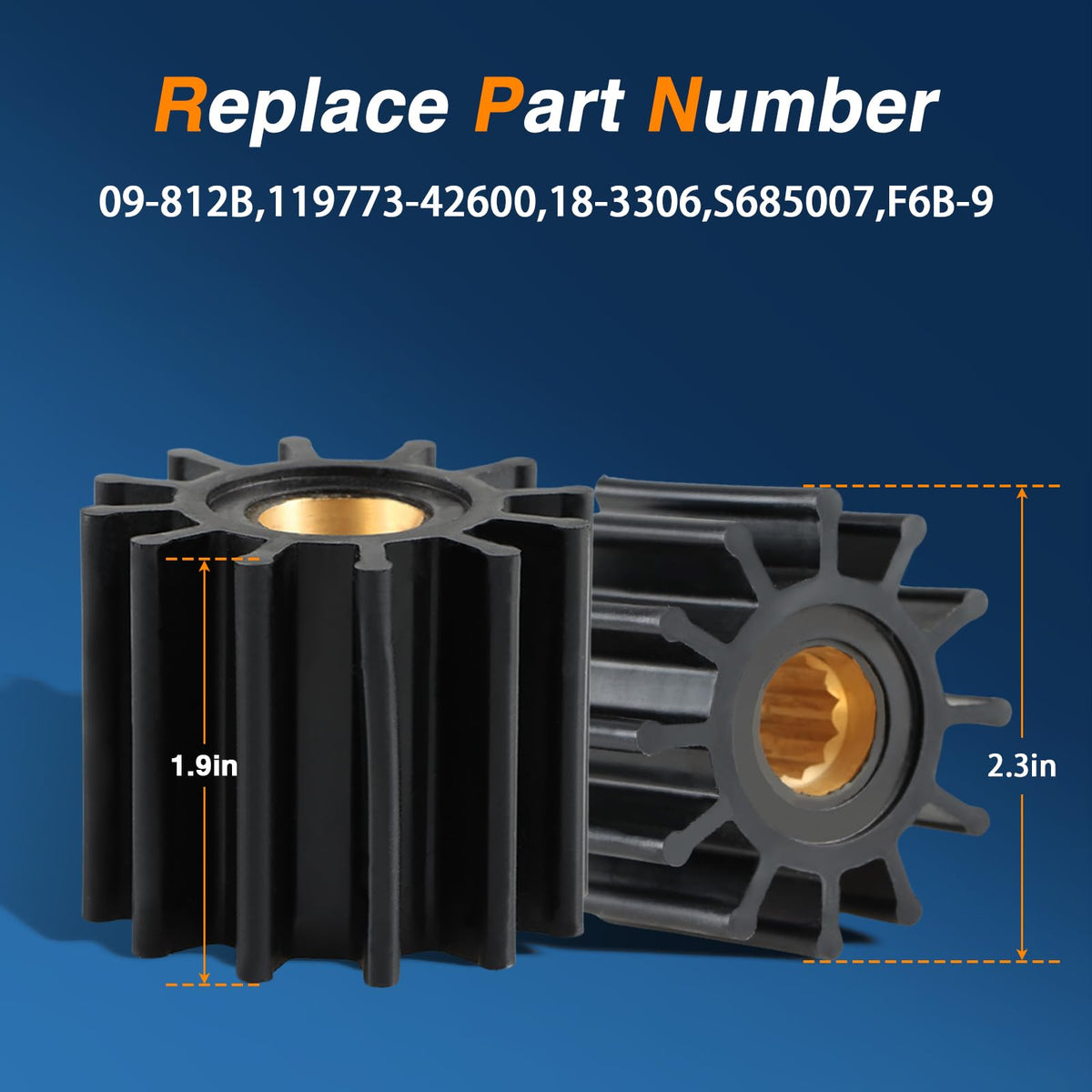 HIMARKLIF impeller held in hand to show scale and easy handling advantage