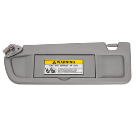 HIMIKI driver-side visor front view showing OEM fit and light gray finish
