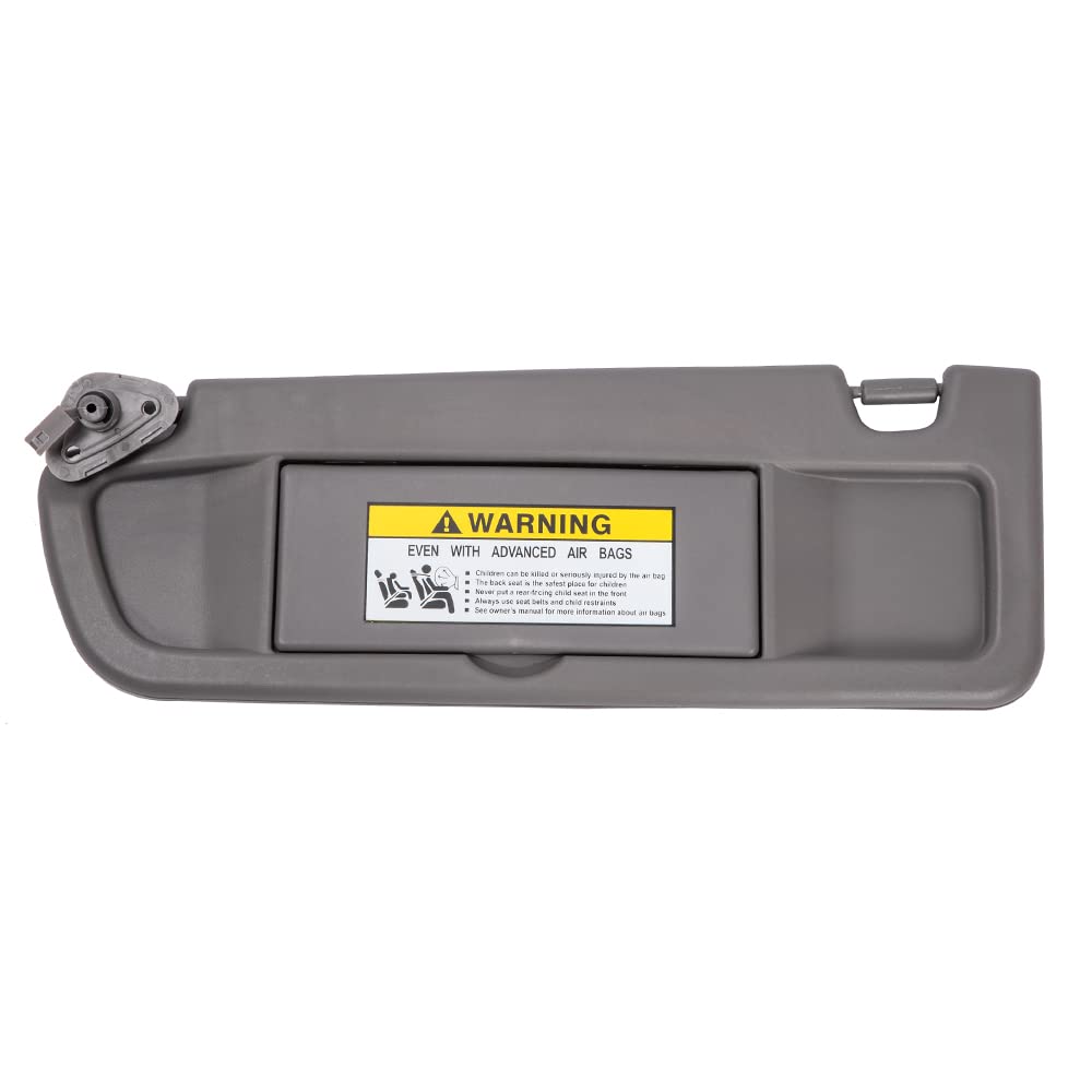 HIMIKI driver-side visor front view showing fit and dark gray finish for accurate match