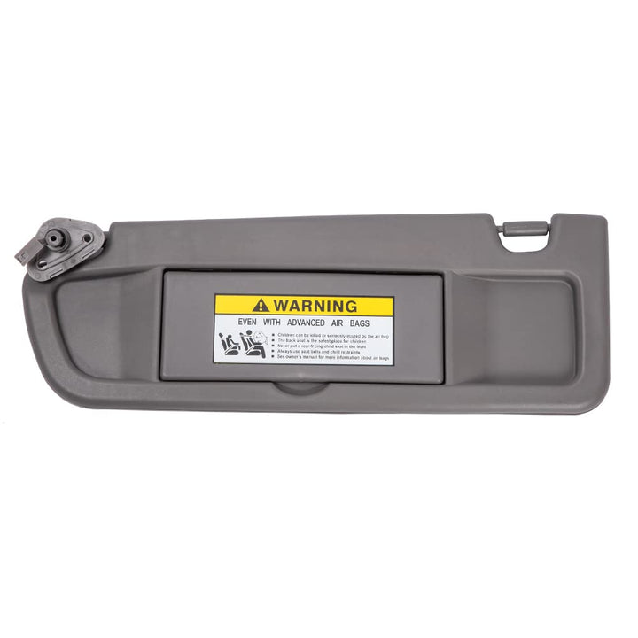 HIMIKI driver-side visor front view showing fit and dark gray finish for accurate match