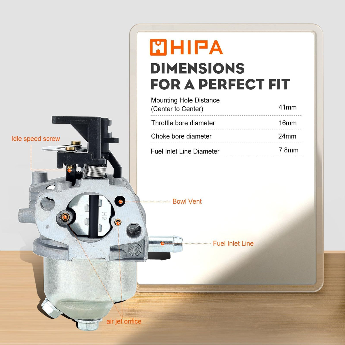 Hipa air filter and fuel parts display showing ready-to-install convenience benefit