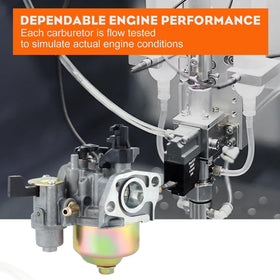 Hipa carburetor installed on mower engine demonstrating quick field swap