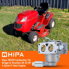 Hipa carburetor installed on a mower for quick in-field repair benefit