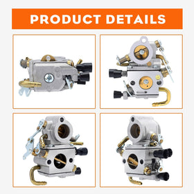 HIPA carburetor next to ruler to show compact size and correct fitment