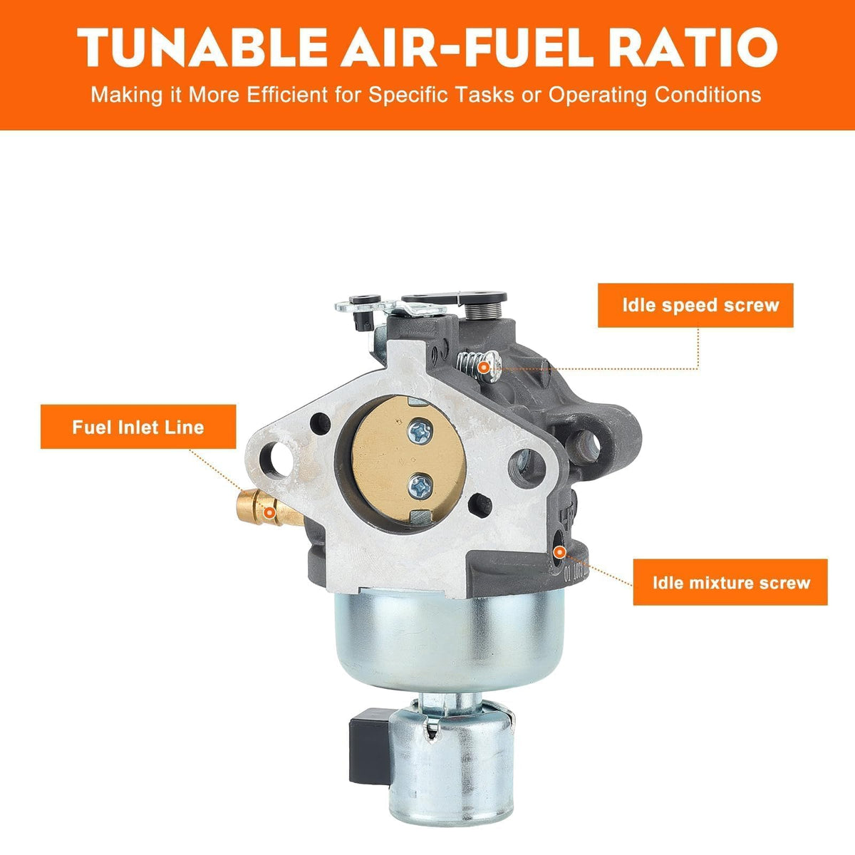 Hipa carburetor with spark plug and oil filter for complete service comparison
