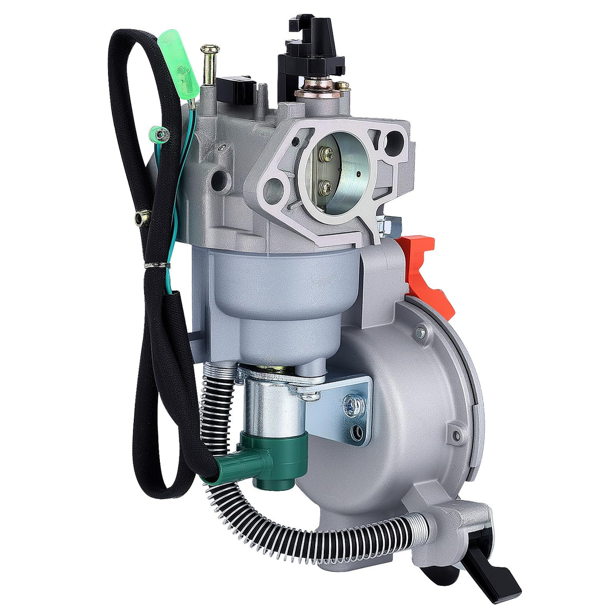 HIPA fuel inlet and regulator port view for secure LPG/CNG connections