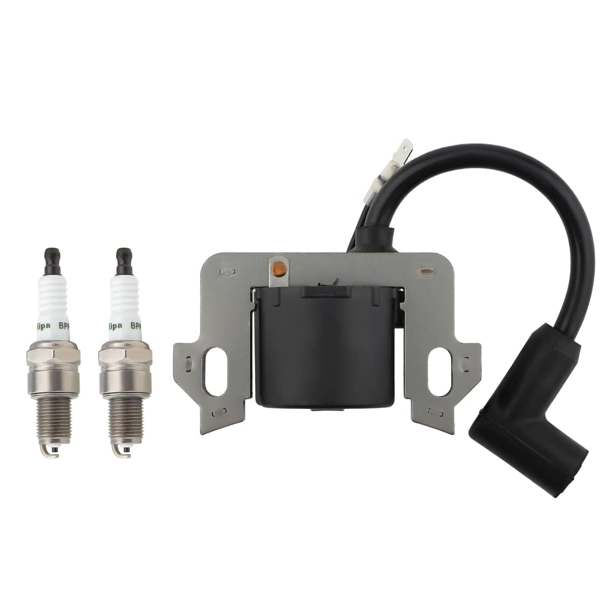 Hipa ignition coil front view showing mounting points and connectors for accurate fit