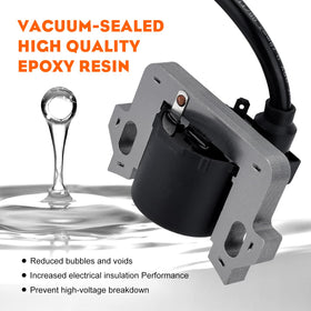 Hipa ignition coil mounted on Honda engine demonstrating direct-fit replacement benefit