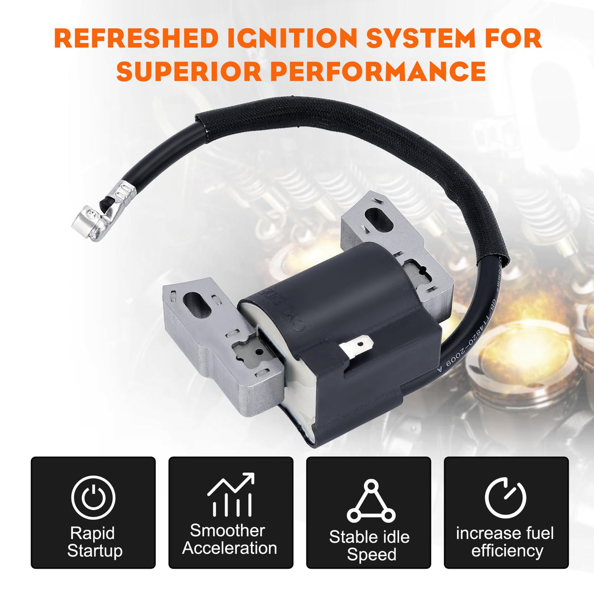 HIPA ignition coil terminal close-up illustrating solid electrical connection