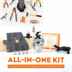 Hipa kit components laid out showing included filter, lines, and plugs benefit