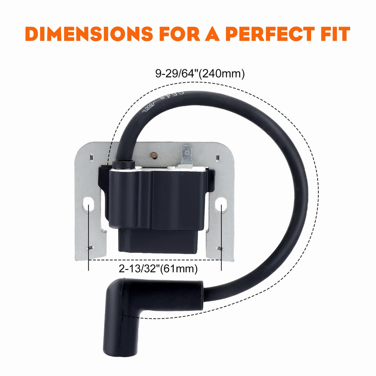 Hipa coil next to ruler for size comparison confirming correct dimensions benefit