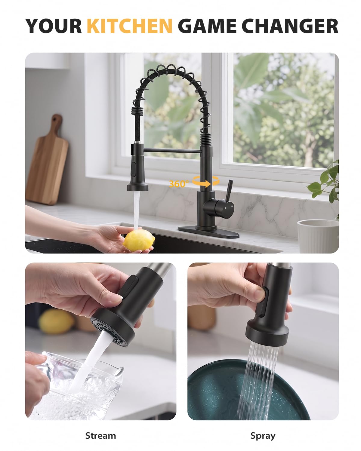 Hiqufet installation view with pre-attached hoses for quick setup