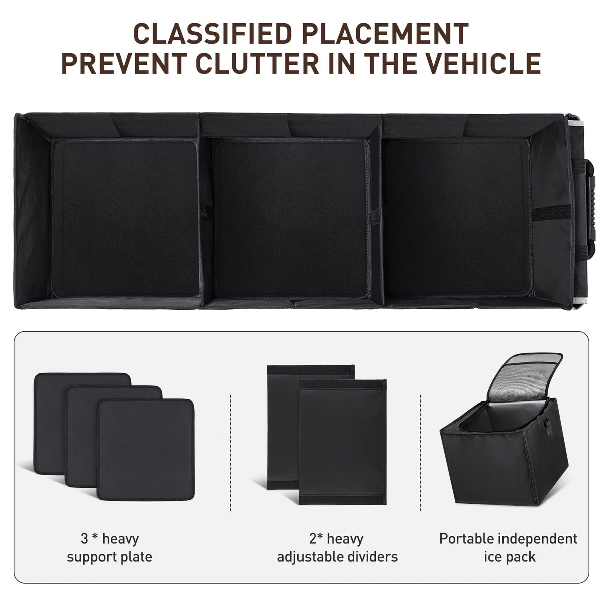 HIRALIY side mesh and flip pockets holding small items for quick access