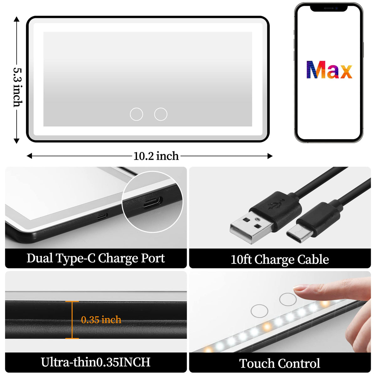Hirger installed on car visor showing hands-free grooming convenience benefit
