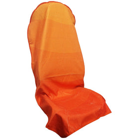 Hirritale front seat cover full view showing orange protector and neat fit for easy seat protection