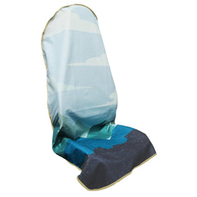 Hirritale front seat cover packaging showing compact, travel-ready protection