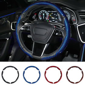 Hiseanllo front view of blue carbon fiber cover showing sleek finish and upgrade benefit