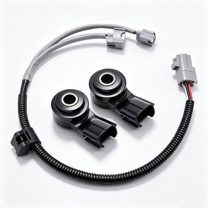 HiSport knock sensor front view showing OEM-style housing and secure fit benefits