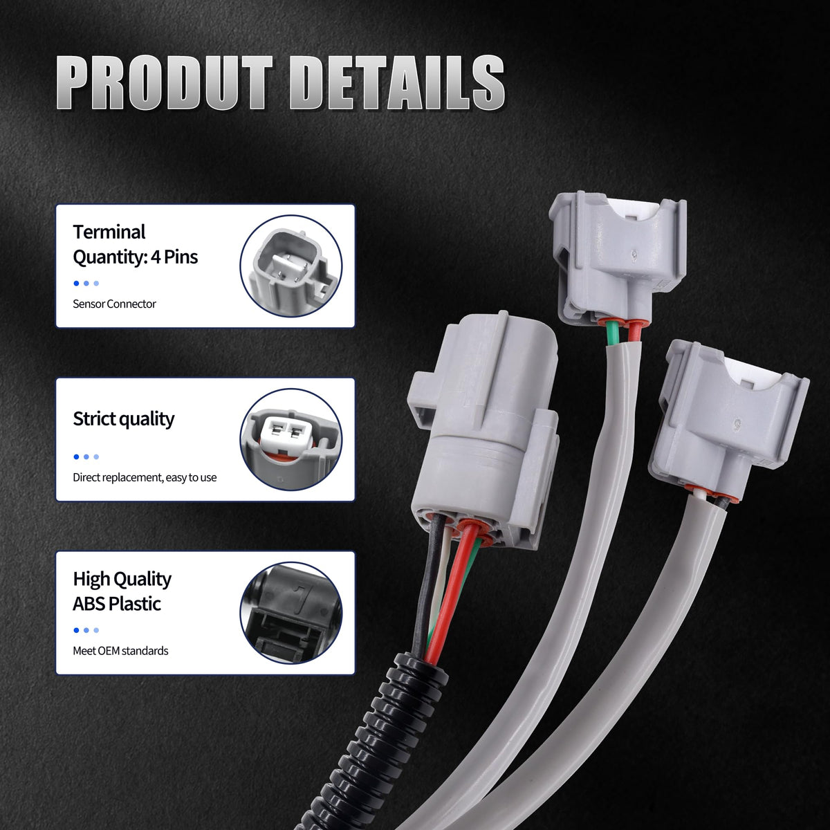 HiSport wiring harness detail showing robust insulation and reliable electrical connection