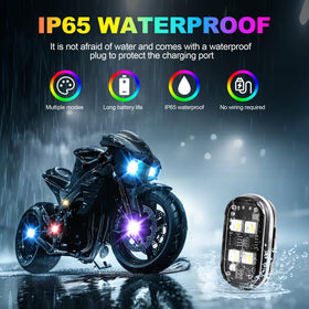 HISUMER remote and lights illustrating easy wireless color and mode control