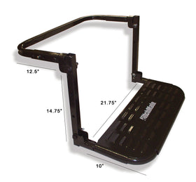 HitchMate TireStep folded inside storage bag, easy transport benefit