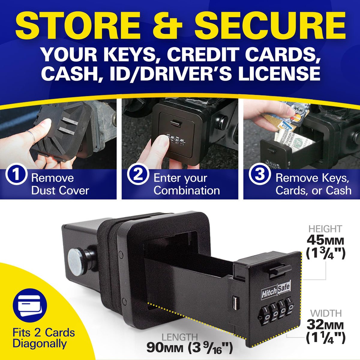 HitchSafe HS7000 installed in a truck hitch demonstrating discreet protection