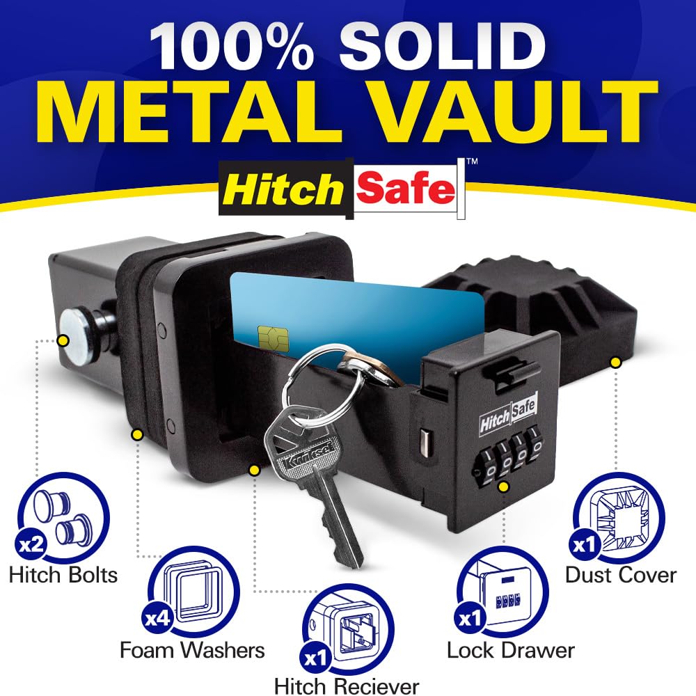 HitchSafe HS7000 close-up of 4-digit combination lock for easy access control