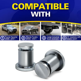 HitchSafe bolt installed in thicker weld-style receiver showing correct compatibility